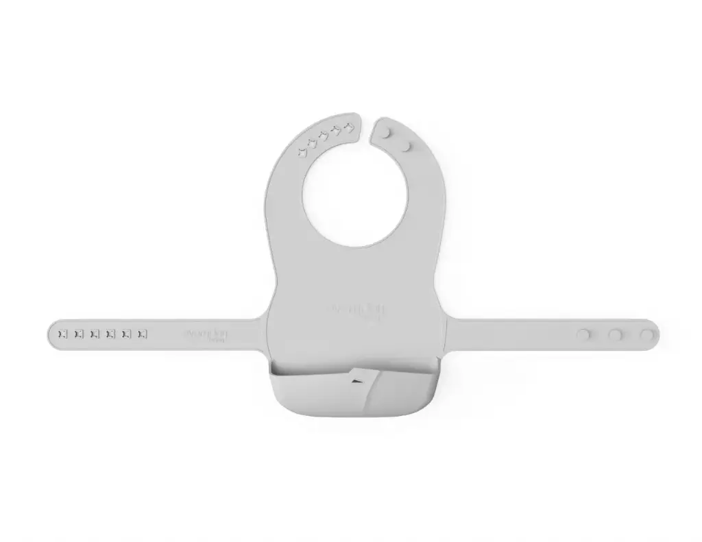 Bavoir Silicone Quiet Grey | Gris