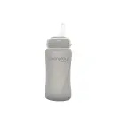 Beker Met Rietje Glas 240ml Quiet Grey | Grijs