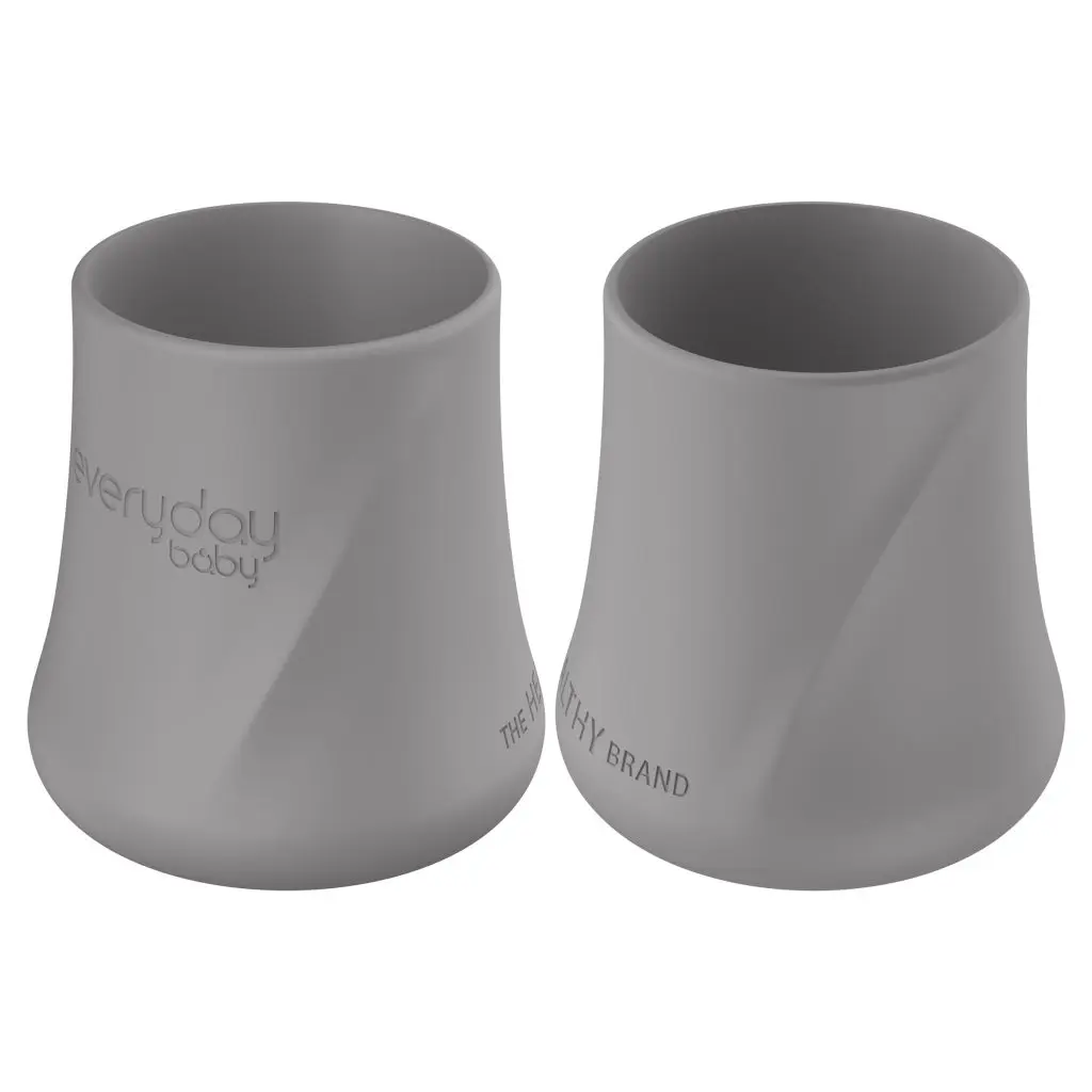 Beker Silicone 2 Stuks Quiet Grey | Grijs