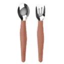 Stainless steel cutlery 2 Pieces Nature Red | Red