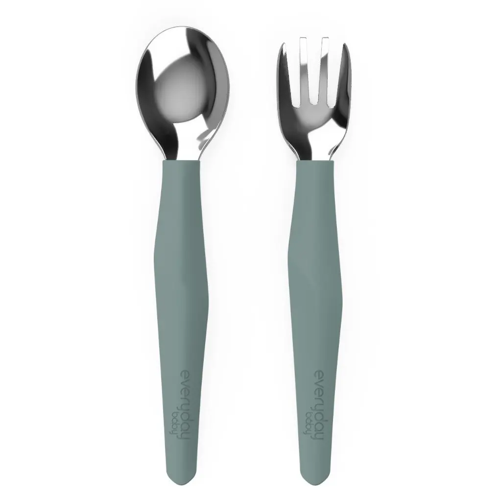 Stainless steel cutlery 2 Pieces Harmony Green | Green