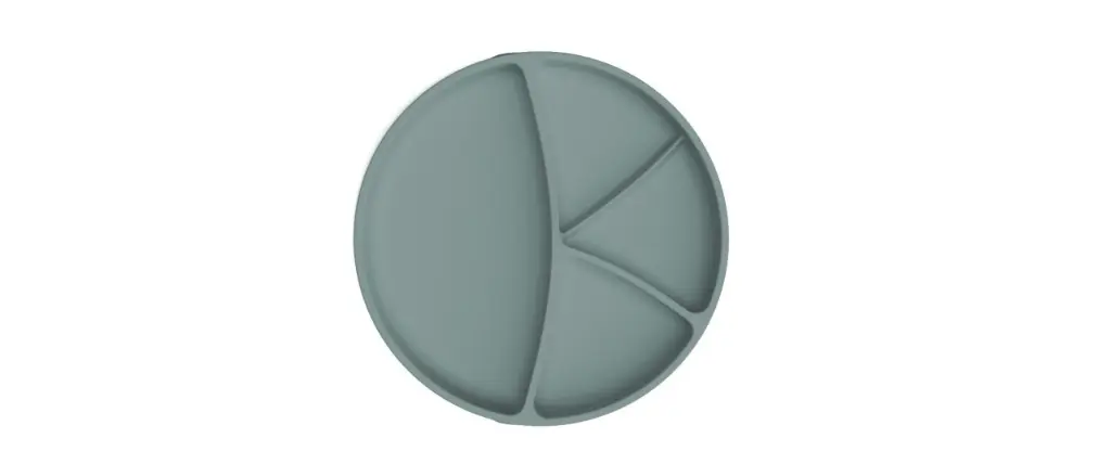 Assiette à ventouse Silicone Harmony Green | Vert