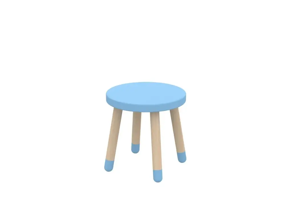 Stool Dots Blue Skies | Blue