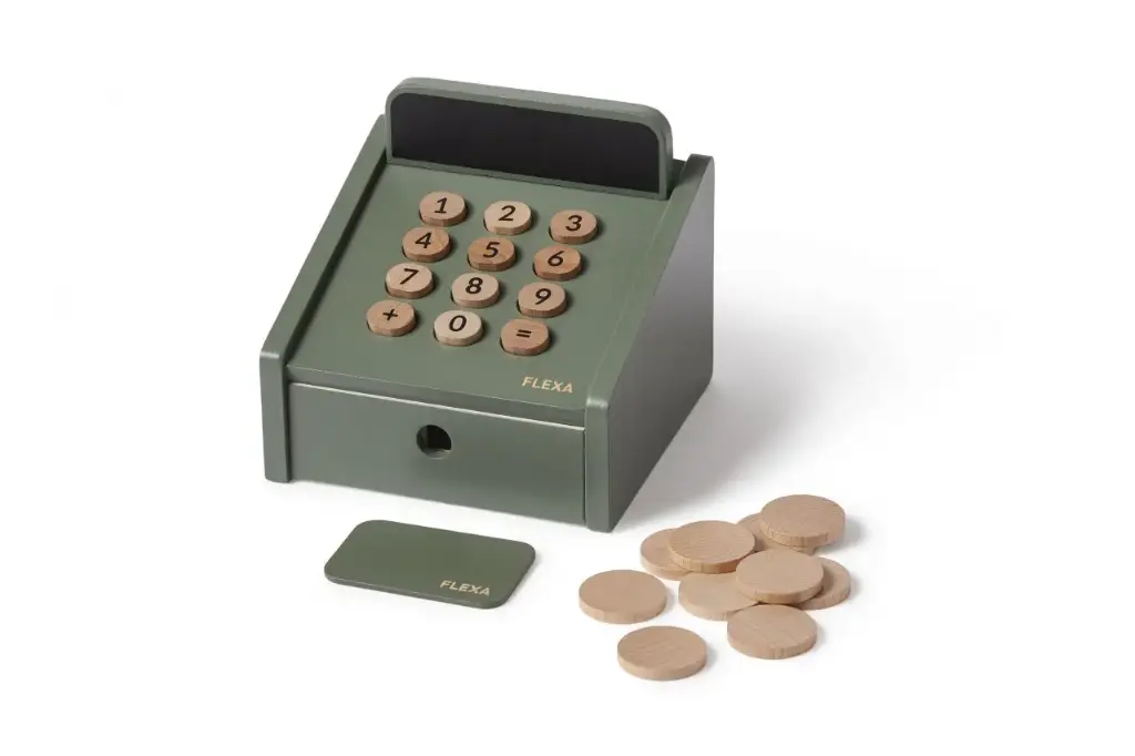 Caisse enregistreuse Bois 12 Pièces Dusty Green | Vert