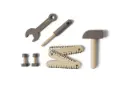 Wooden tool set 8 Pieces Dusty Brown | Brown
