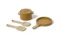 Wooden pot and pan 4 Pieces Mustard | Ochre
