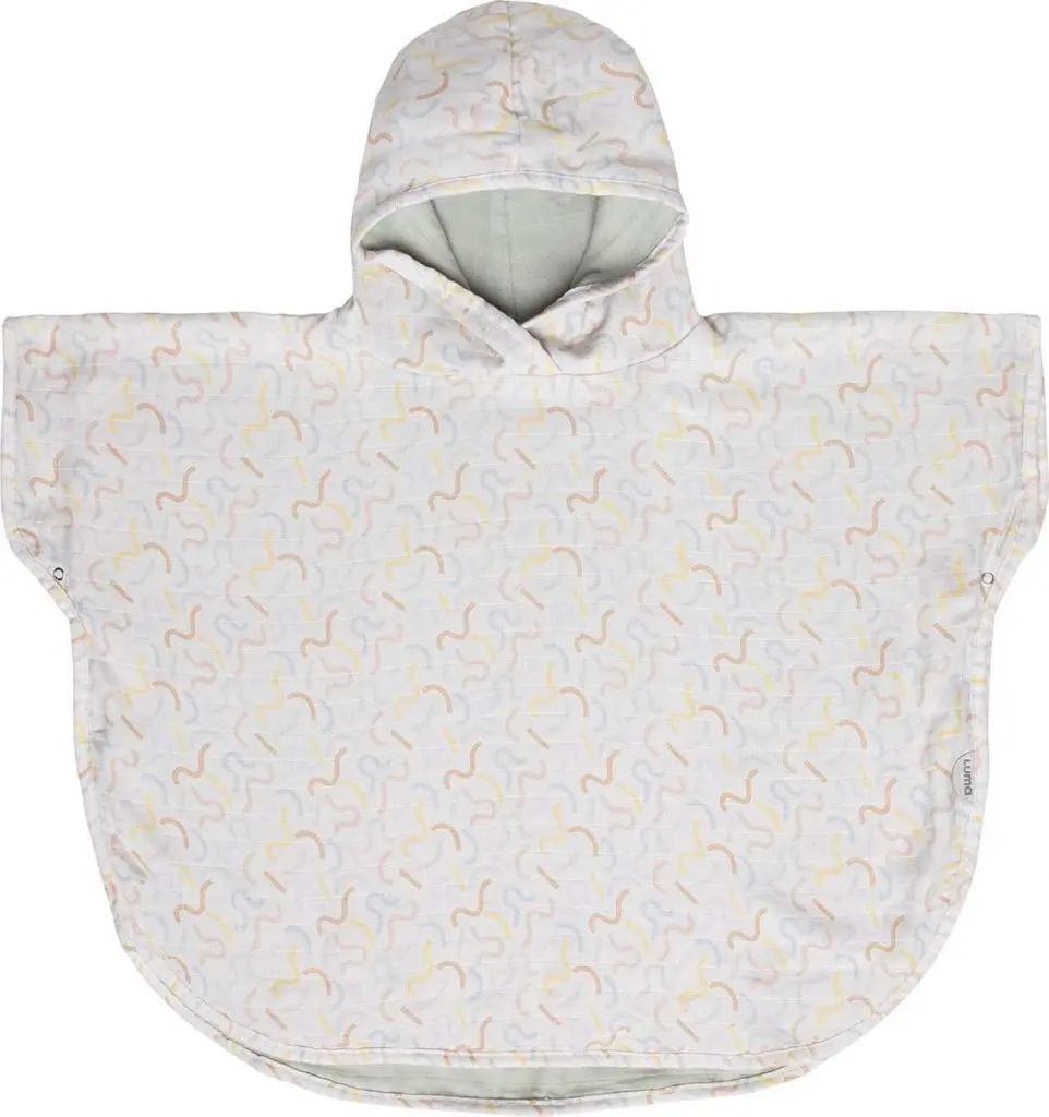 Poncho Hydrophile Multi Lines | Multicolore