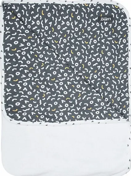 Serviette multifonctionnelle 75x100cm Memphis Grey | Blanc/Anthracite