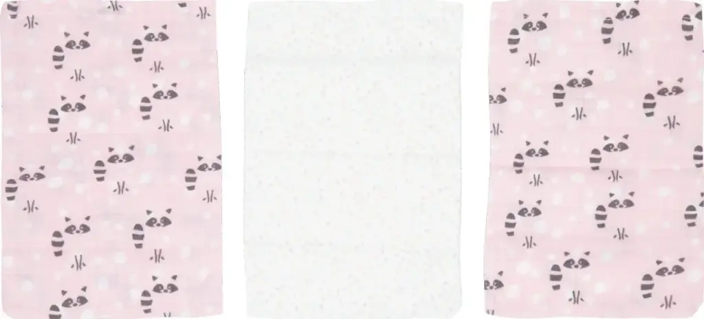 Washandjes Tetra 3 Stuks Racoon Pink | Roze