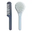 Brosse et peigne Iron Blue | Bleu