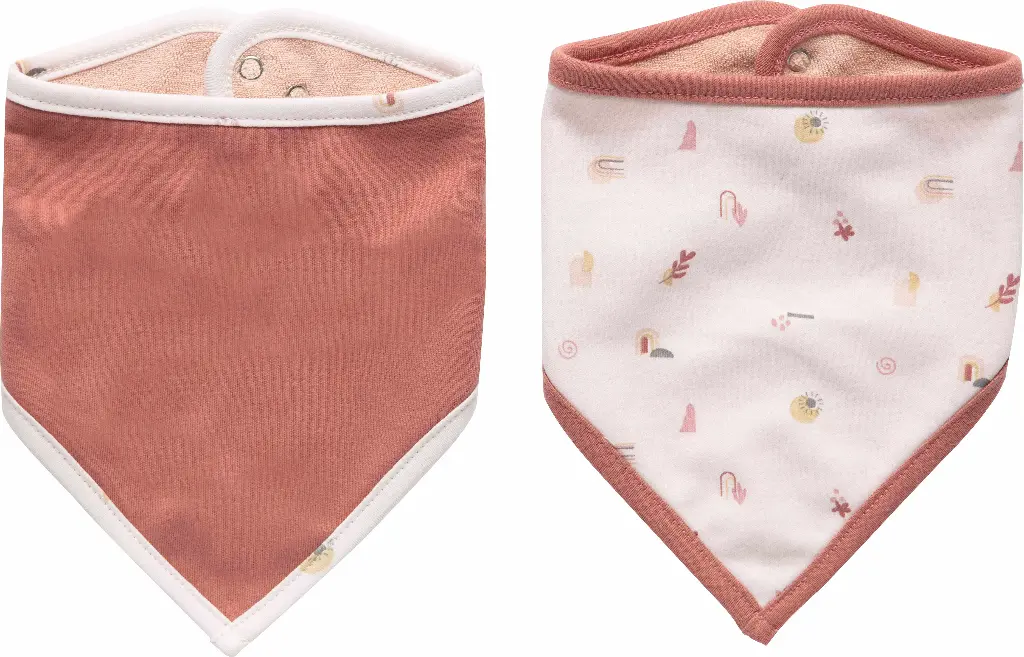 Bandana bibs 2 Pieces Sunset Shapes | Multicolour