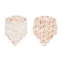Bavoir bandana set 2 pièces Flower Fever Nude | Multicolore