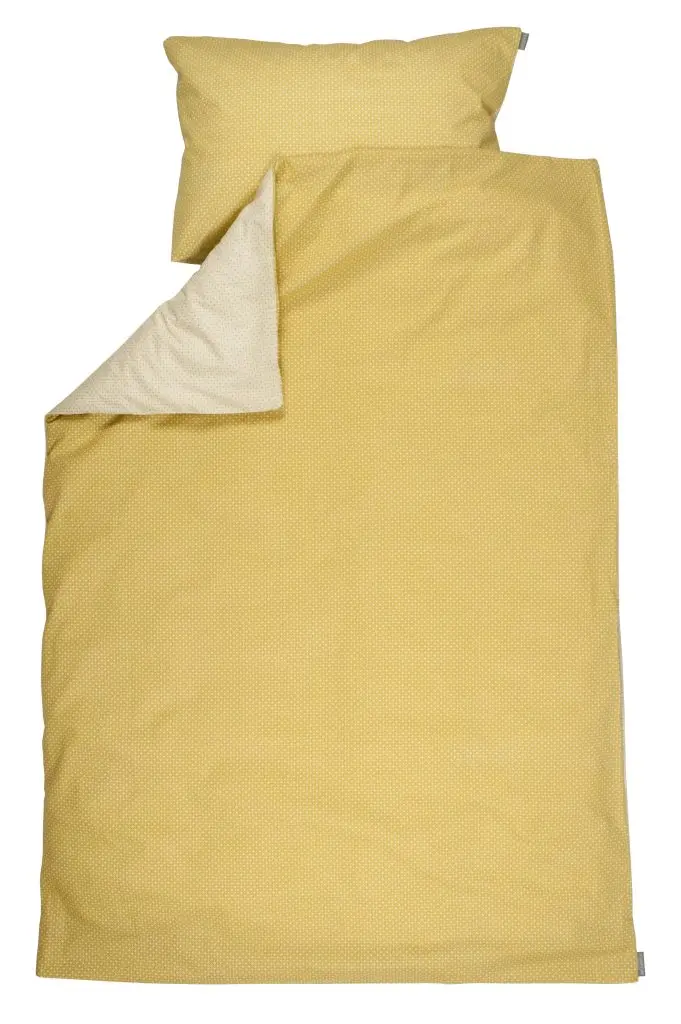 Dekbedovertrek 100x140cm Yellow Metrics | Geel