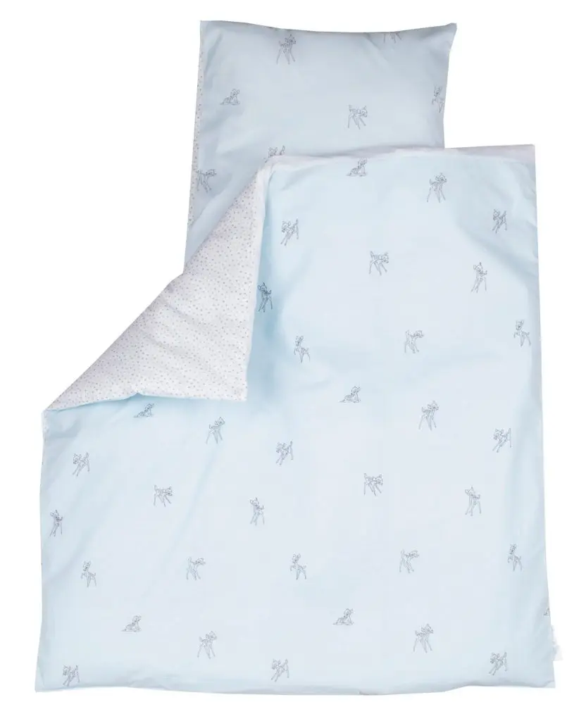 Dekbedovertrek 80x80cm Bambi | Blauw