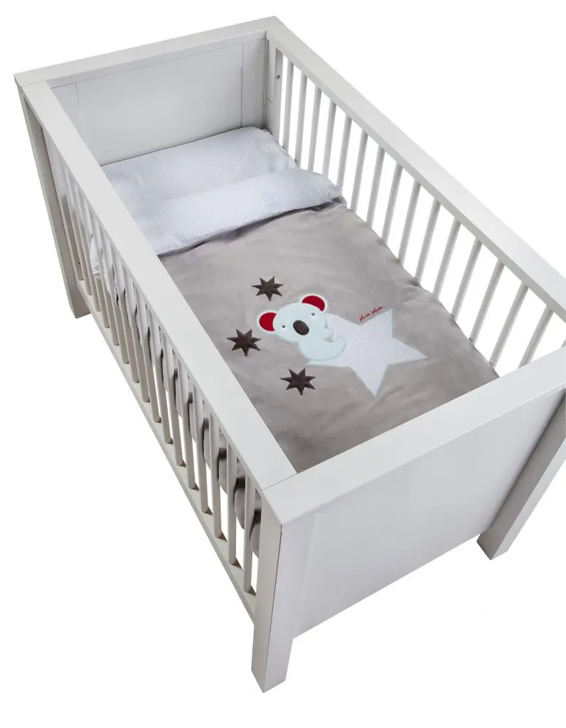 Housse de couette 80x80cm Koala | Gris