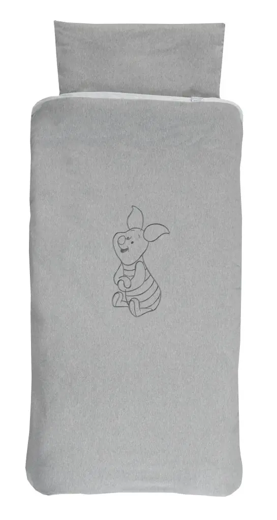Housse de couette 80x80cm Wishing Pooh | Gris