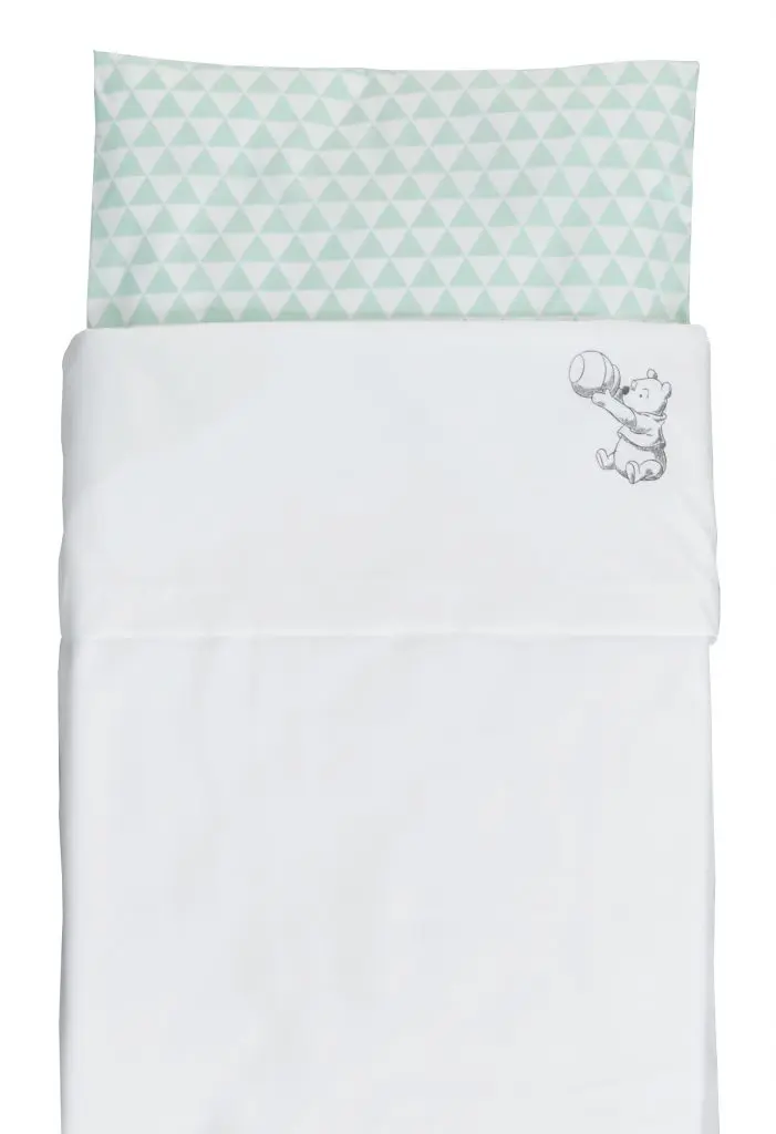 Laken 120x150cm Wishing Pooh | Wit/Groen