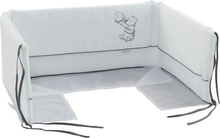 Tour de lit avec Safety Vent Wishing Pooh | Blanc