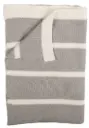 Deken Gebreid 75x100cm Striped Grey/Offwhite | Grijs