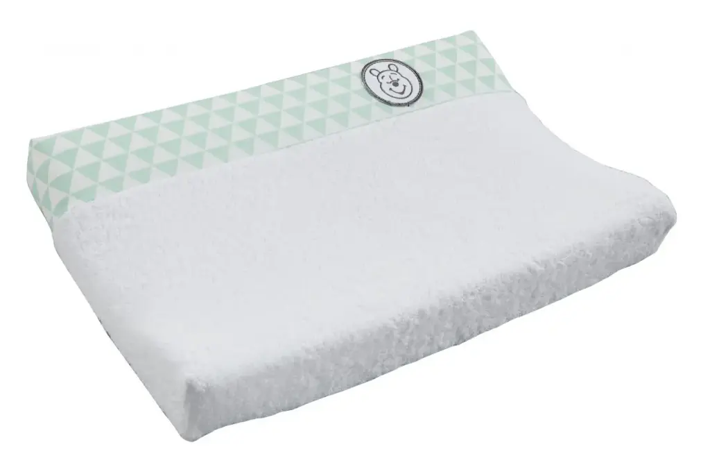 Housse matelas à langer Wishing Pooh | Blanc/Vert