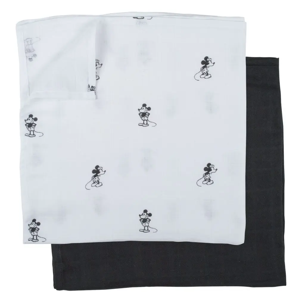 Doeken Tetra 2 Stuks 90x100cm Mickey | Wit/Zwart