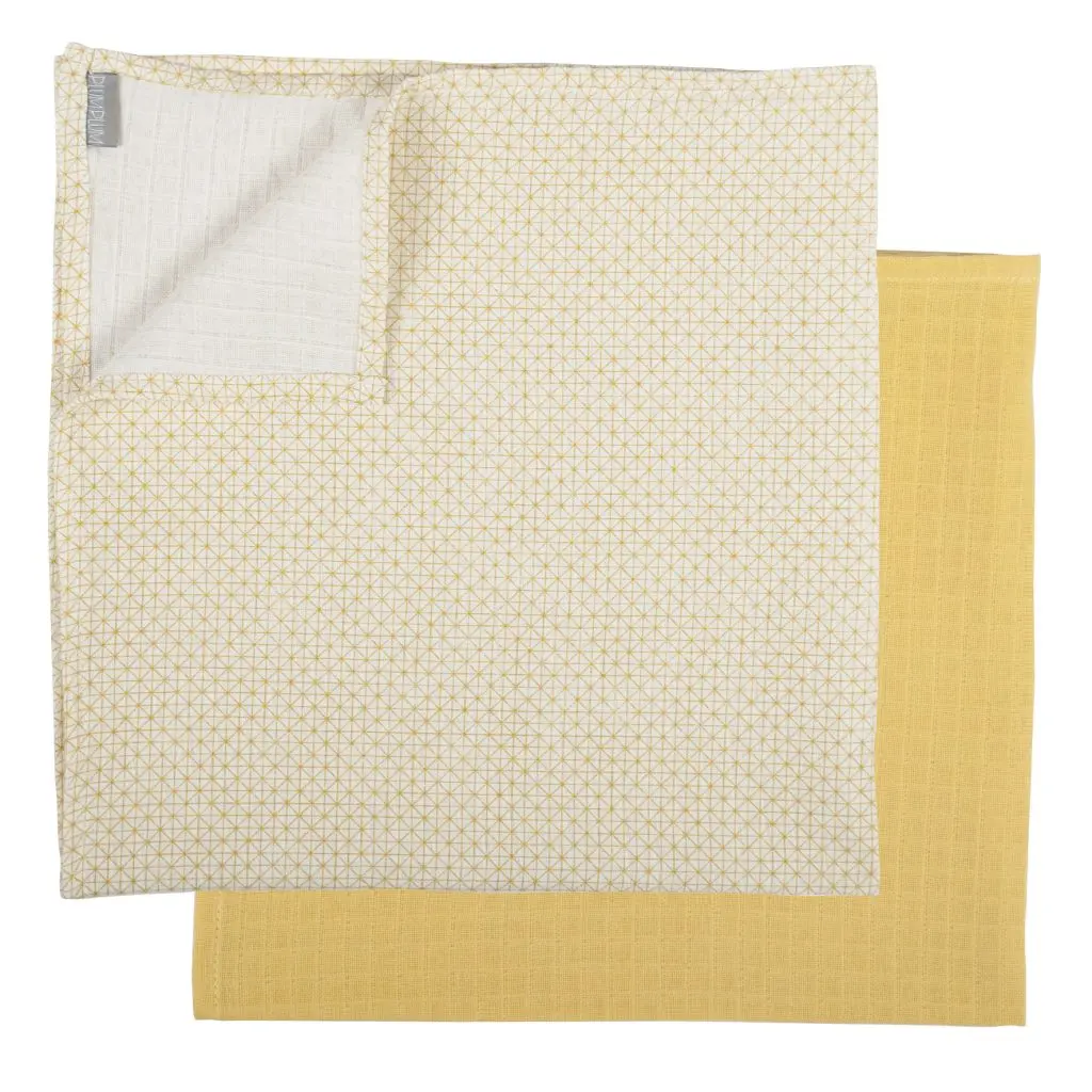 Doeken Tetra 2 Stuks 90x100cm Yellow Metrics | Geel