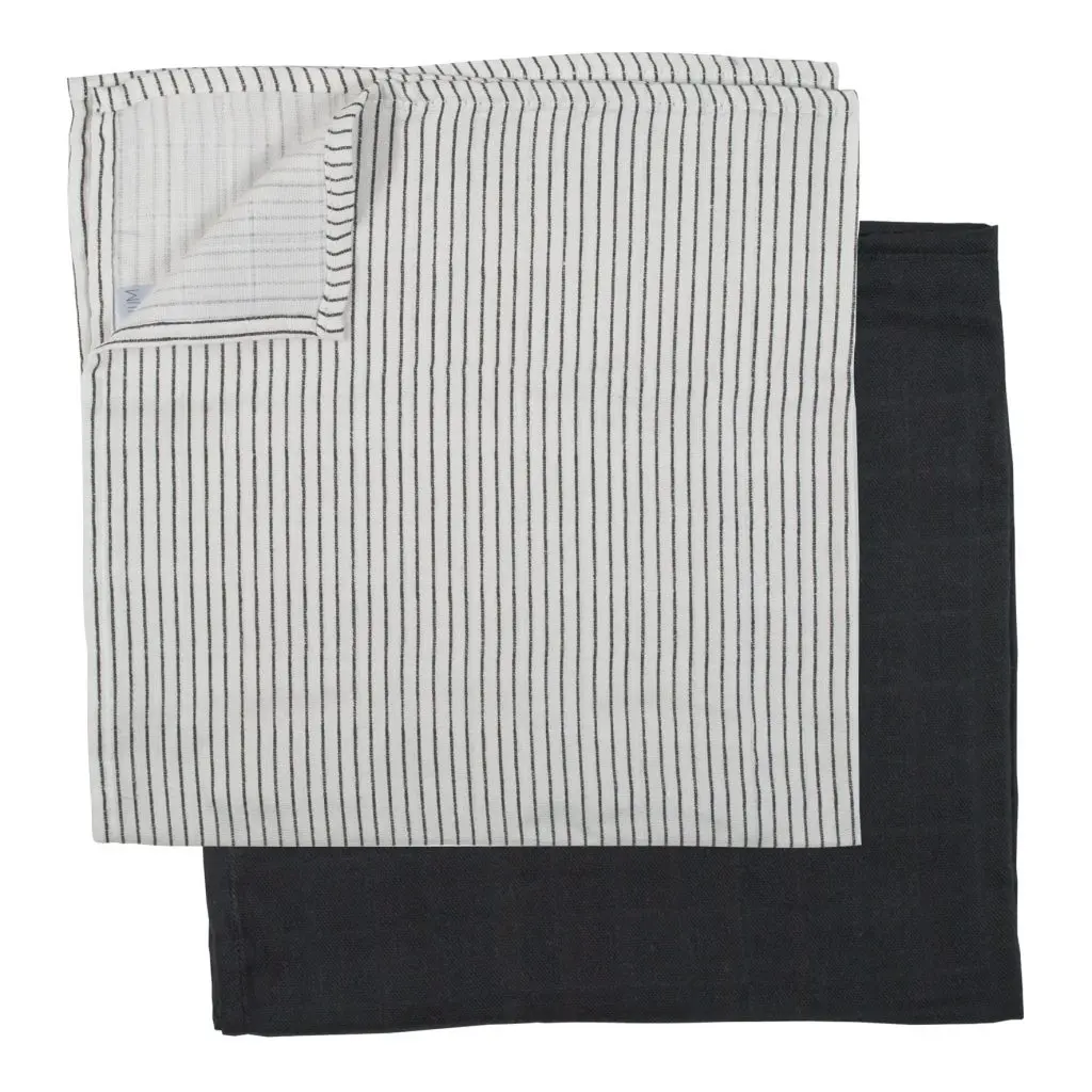 Lingettes Hydrophile 90x100cm 2 Pièces Bunny | Gris/Noir