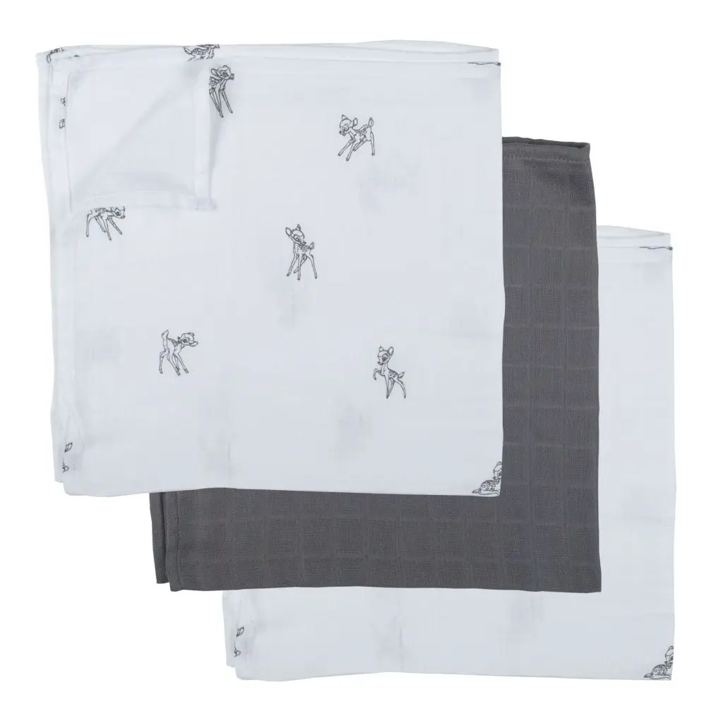 Lingettes Hydrophile 65x65cm 3 Pièces Bambi | Bleu