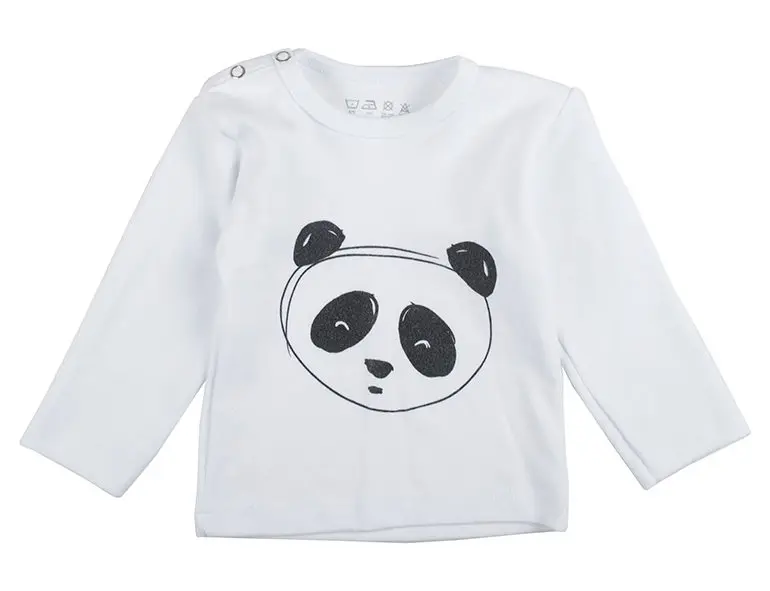 T-shirt Panda White | Wit