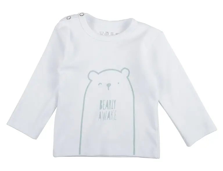 T-Shirt Bearly Awake White | Wit