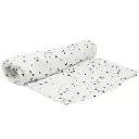 Wikkeldoek Bamboe Tetra 120x120cm Triangles | Wit/Zwart