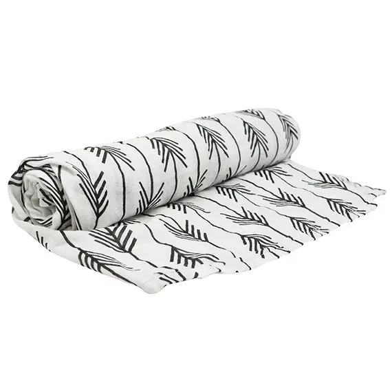 Lingette Bamboo Hydrophile 120x120cm Arrows | Blanc/Noir
