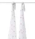 Lingettes Hydrophiles 120x120cm 2 Pièces Star Strawberry | Multicolore