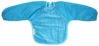 Bavoir Manches Longues Small Aqua | Bleu