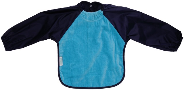 Bavoir Manches Longues Medium Aqua/Marine | Bleu