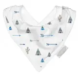 Bavoir Bandana Jersey Tee Pee | Blanc/Bleu
