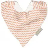 Bavoir Bandana Jersey Chevron Peach | Pêche