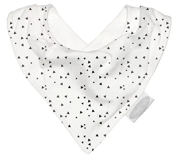 Bandana Slab Jersey Triangles | Wit/Zwart