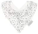 Bavoir Bandana Jersey Triangles | Blanc/Noir