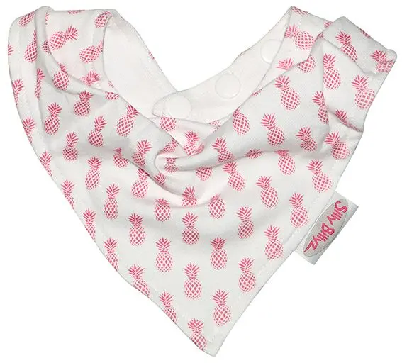 Bavoir Bandana Jersey Ananas | Rose