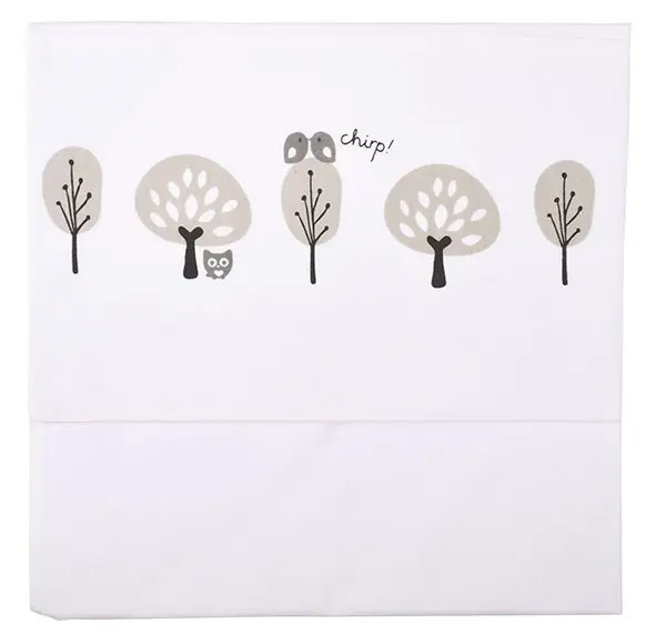 Drap 120x150cm Forest | Blanc/Gris