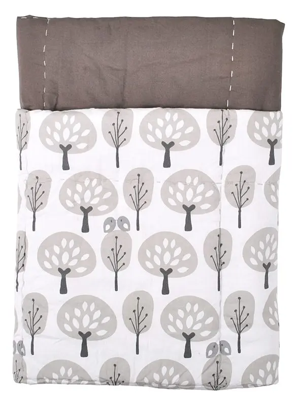 Couverture 100x130cm Forest | Blanc/Gris