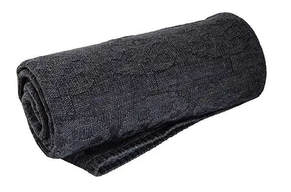 Deken Gebreid 100x130cm Stuga | Antraciet