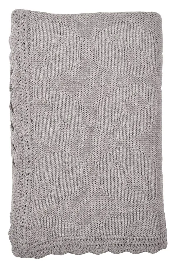 Couverture Tricotée 75x90cm Forest | Gris