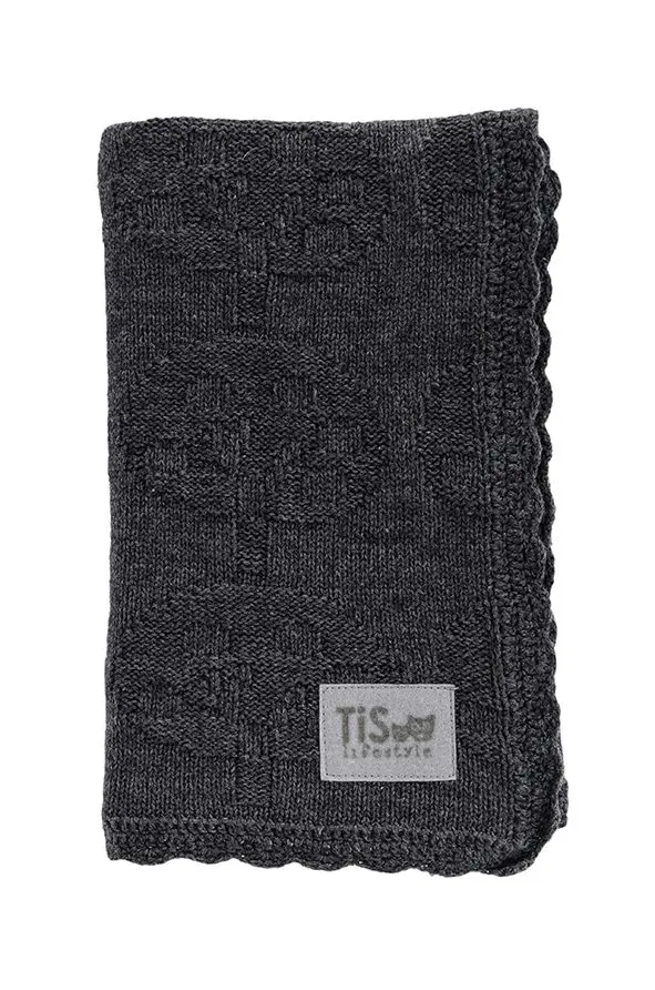 Couverture Tricotée 75x90cm Stuga | Anthracite