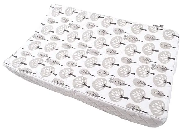Housse matelas à langer 50x70cm Forest | Blanc/Gris