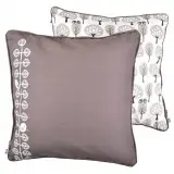 Taie d'oreiller 50x50cm Forest | Blanc/Gris