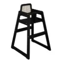 High chair Rattan Black Wash | Black