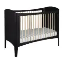 Bed 60x120cm Wave Black Satin/Wax | Zwart