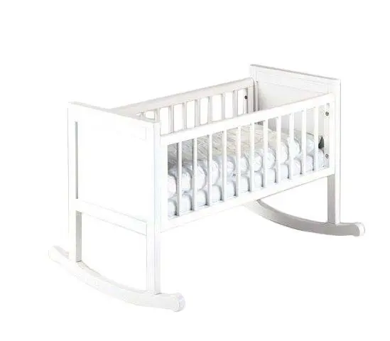 Swinging crib 40x90cm Sara White | White